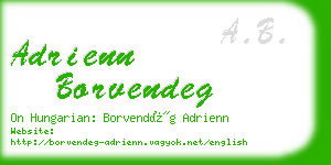 adrienn borvendeg business card